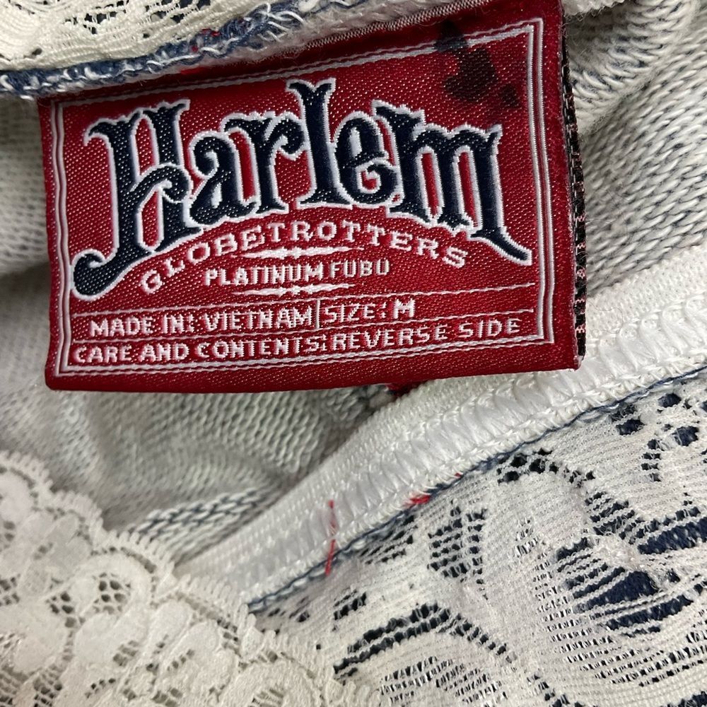 Harlem Globetrotters Blue Red Lace Waist Jersey Pants Joggers Size M - Picture 9 of 10